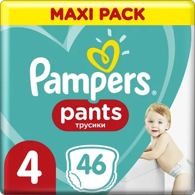 Підгузки-трусики Pampers Pants дитячі розмір 4, 9-15 кг, 46 шт