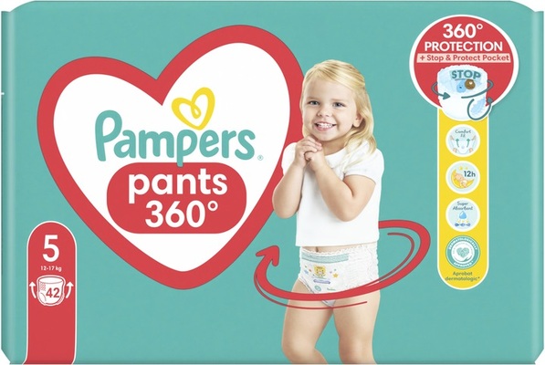 Подгузники-трусики Pampers Pants детские размер 5, 12-17 кг, 42 шт