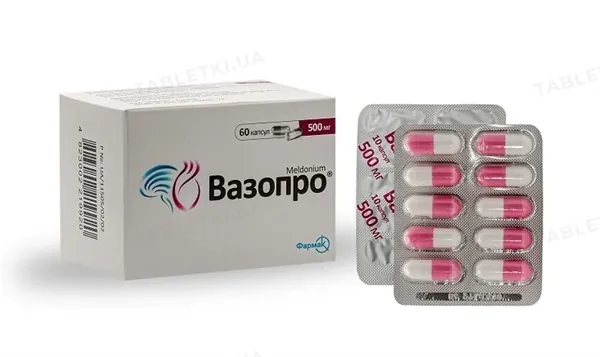 Вазопро капсули по 500 мг №60 (10х6)