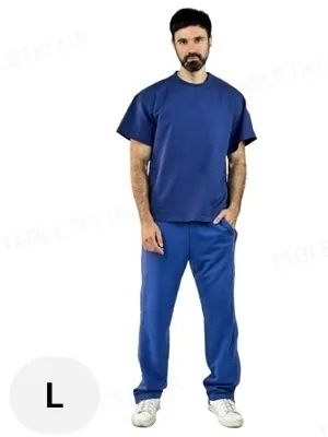 Костюм адаптивний (футболка + штани) на липучках Plus Plus 84154339-14 колір синій, розмір L