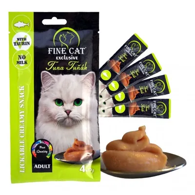 Ласощі для котів Fine Cat кремові з тунцем, 4 штуки