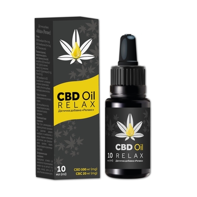 Канабідіол CBD Олія Релакс 500 мг по 10 мл флаконі, 40 доз