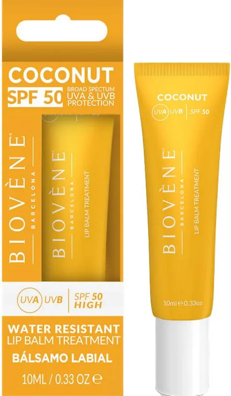 Бальзам для губ Biovene зволожуючий Кокос SPF50, 10 мл