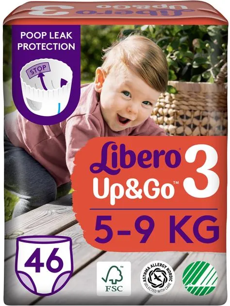 Підгузки-трусики Libero Up & Go розмір 3, 5-9 кг, 46 шт
