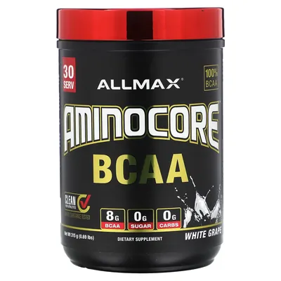Амінокислоти AllMax Nutrition Aminocore BCAA білий виноград, 315 г