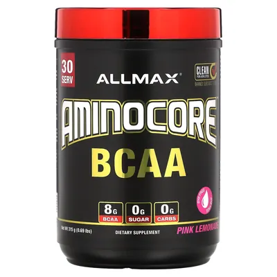 Амінокислоти AllMax Nutrition Aminocore BCAA рожевий лимонад, 315 г
