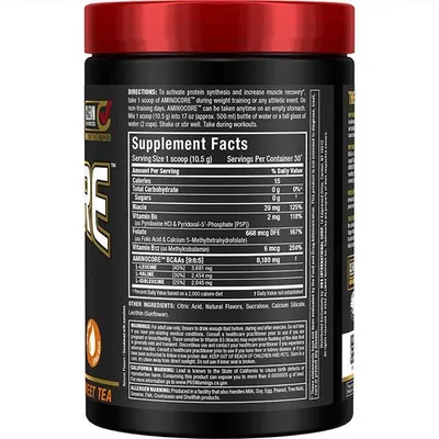Амінокислоти AllMax Nutrition Aminocore BCAA солодкий чай, 315 г