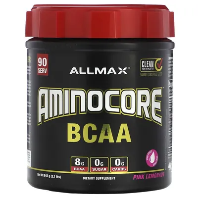 Амінокислоти AllMax Nutrition Aminocore BCAA рожевий лимонад, 945 г