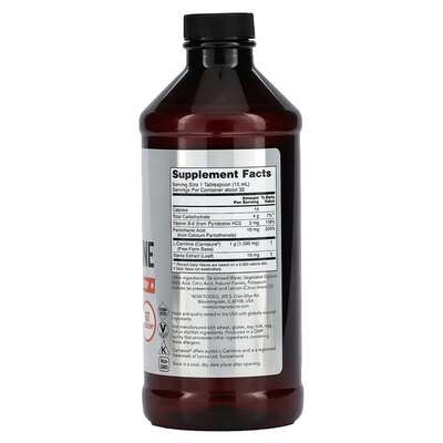 Амінокислота L-Карнітин NOW L-Carnitine Liquid 1000 мг цитрус, 473 мл