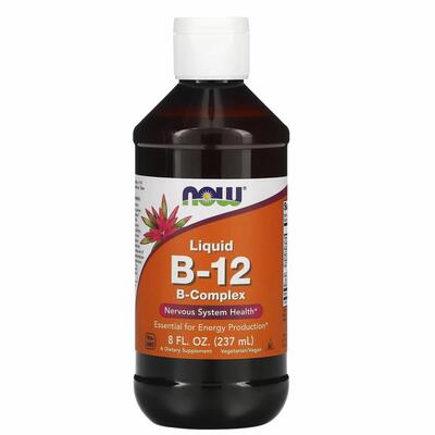 Вітамін В12 NOW Liquid B-12 B-Complex, 237 мл