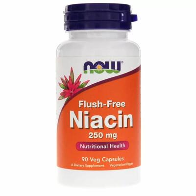 Ниацин NOW Flush-Free Niacin капсулы по 250 мг №90