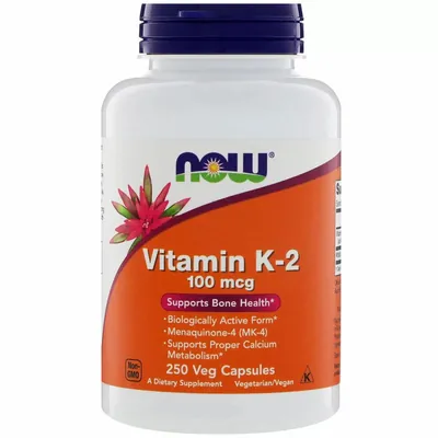 Вітамін К-2 NOW Vitamin K-2 100 мкг вег. капсули №250