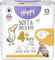 Подгузники Happy Bella Baby Soft&Delicate Maxi Plus, размер 4+, 9-15 кг, 13 шт