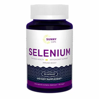 Селен Sunny Caps Selenium 50 мкг, 100 капсул