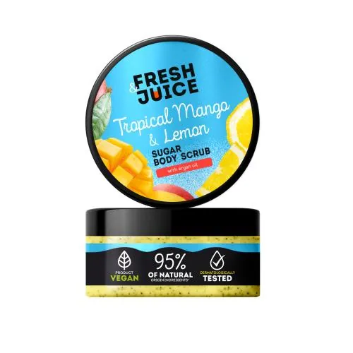 Скраб для тіла Fresh Juice Tropical Mango & Lemon цукровий, 200 мл