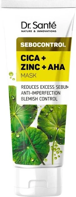 Маска для обличчя Dr.Sante Sebocontrol Цика + Цинк + АНА, 75 мл