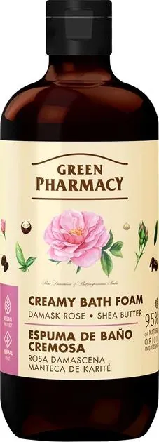 Крем-піна для ванн Green Рharmacy дамаська троянда та масло ши, 500 мл
