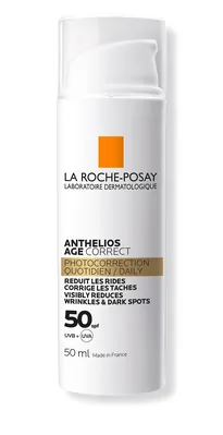 Засіб сонцезахисний La Roche-Posay Anthelios Age Correct проти зморшок і пігментації для чутливої шкіри, SPF50, 50 мл