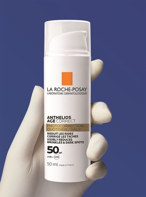 Засіб сонцезахисний La Roche-Posay Anthelios Age Correct проти зморшок і пігментації для чутливої шкіри, SPF50, 50 мл
