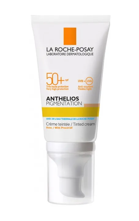 Крем сонцезахисний La Roche-Posay Anthelios Pigmentation зі світлим тонуючим ефектом для шкіри, схильної до гіперпігментації, SPF50+, 50 мл