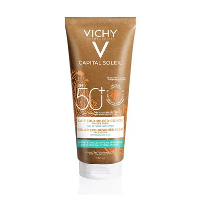 Молочко сонцезахисне Vichy Capital Soleil SPF50+ Eco-Designed зволожуюче для шкіри обличчя і тіла, 200 мл