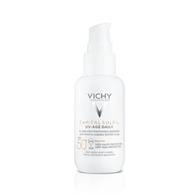 Флюїд сонцезахисний Vichy Capital Soleil UV-Age Daily проти ознак фотостаріння шкіри обличчя SPF 50+, 40 мл