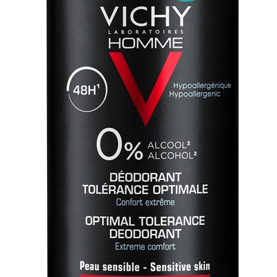 Дезодорант спрей Vichy Homme 48h Optimal Tolerance оптимальний комфорт чутливої шкіри, 100 мл
