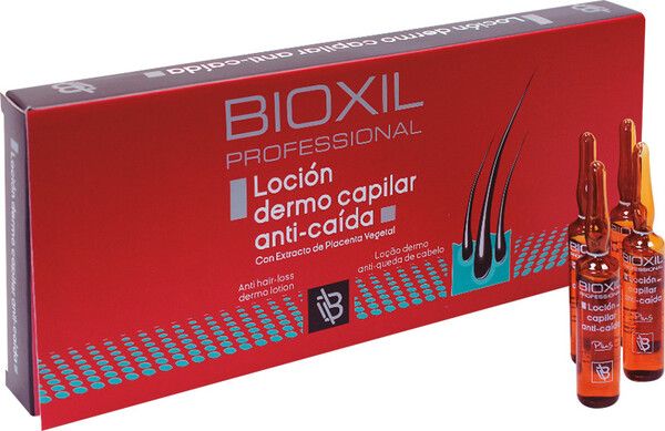 Лосьйон Bioxil дермокапілярний з рослинною плацентою проти випадіння волосся, 12 шт х 10 мл