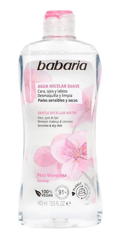 Міцелярна вода для зняття макіяжу Babaria Шипшина, 400 мл