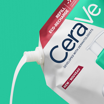 Гель интенсивно очищающий CeraVe для нормальной и жирной кожи лица и тела, сменный блок, 473 мл