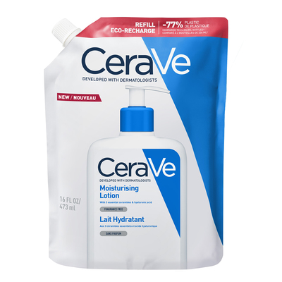 Молочко CeraVe увлажняющее для сухой и очень сухой кожи лица и тела, сменный блок,  473 мл