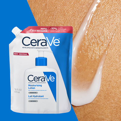 Молочко CeraVe увлажняющее для сухой и очень сухой кожи лица и тела, сменный блок,  473 мл