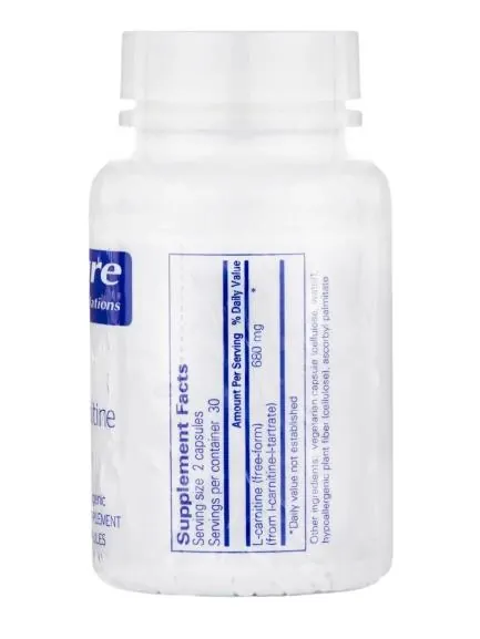Жироспалювач Pure Encapsulations L-Carnitine, 60 капсул