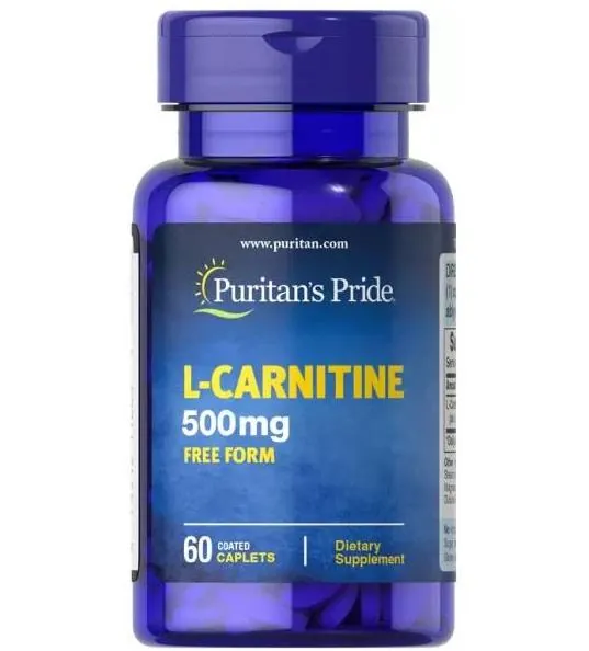 Жироспалювач Puritan's Pride L-Carnitine 500 мг, 60 каплет