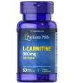 Жиросжигатель Puritan's Pride L-Carnitine 500 мг, 60 каплет