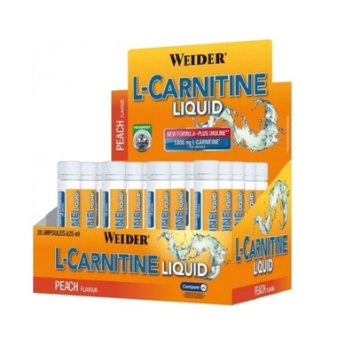 Жиросжигатель Weider L-Carnitine Liquid peach, 40 штук по 25 мл