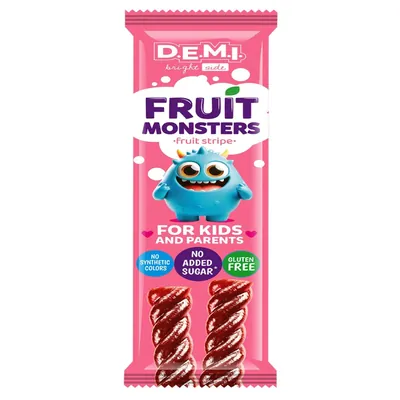 Пастила фруктова D.E.M.I. Fruit Monsters із соком малини, 15 г