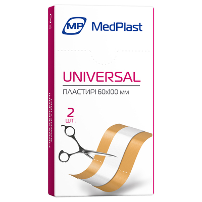 Набор пластырей MP MedPlast UNIVERSAL 60 х 100 мм, 2 штуки