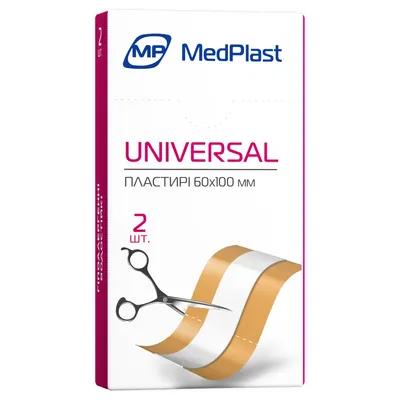 Набір пластирів MP MedPlast UNIVERSAL 60х100 мм, 2 штуки