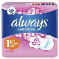 Прокладки гігієнічні Always Ultra Sensitive Normal, 4 краплі, 1 розмір, 10 шт