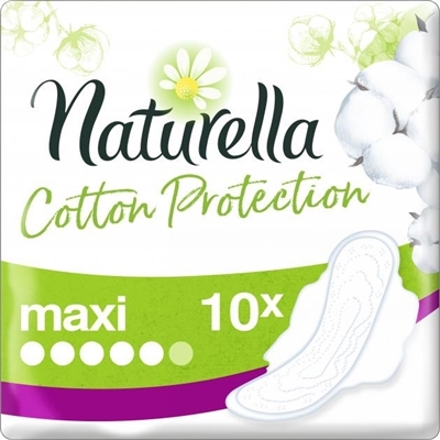Прокладки гигиенические Naturella Cotton Protection Ultra Maxi 5 капель, 10 шт