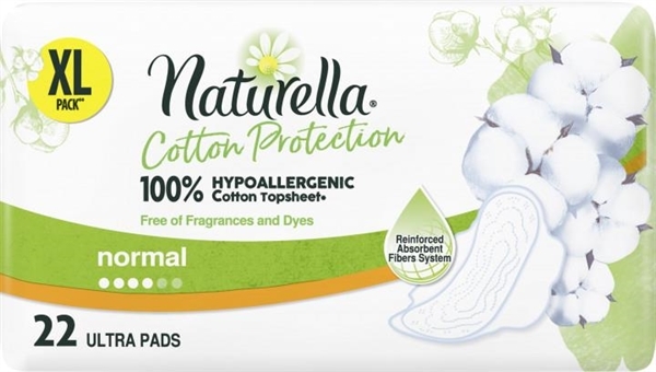Прокладки гигиенические Naturella Cotton Protection Ultra Normal 4 капли, 22 шт