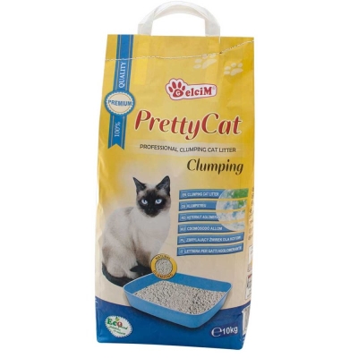 Наполнитель для кошачьего туалета Pretty Cat Classic бентонитовый комкующий, без аромата, 10 кг