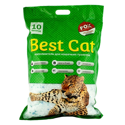 Наполнитель для туалета Best Cat Green Apple силикагелевый Зеленое яблоко, 10 л