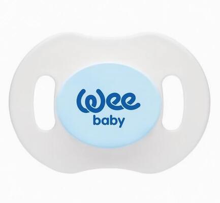 Набор пустышек силиконовых Wee Baby День-ночь №1, ортодонтические 0-6 месяцев, 2 шт