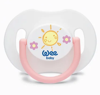 Набір пустушок силіконових Wee Baby День-ніч №1, ортодонтичні 0-6 місяців, 2 шт