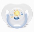 Набор пустышек силиконовых Wee Baby День-ночь №1, ортодонтические 0-6 месяцев, 2 шт