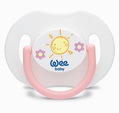 Набор пустышек силиконовых Wee Baby День-ночь №1, ортодонтические 0-6 месяцев, 2 шт