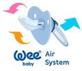 Набор пустышек силиконовых Wee Baby День-ночь №1, ортодонтические 0-6 месяцев, 2 шт