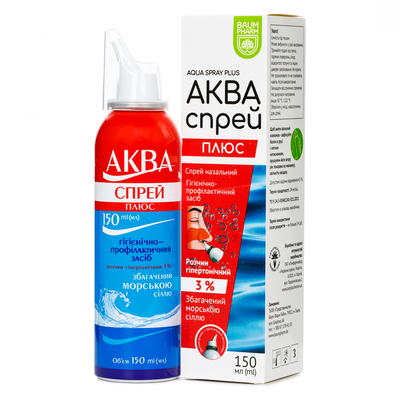 Аква Спрей Плюс Baum Pharm спрей наз. 3% по 150 мл во флак.